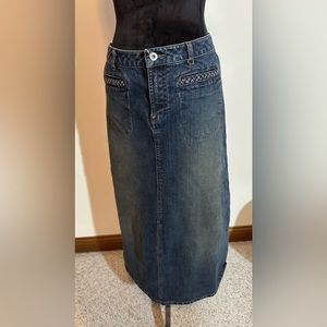 Riveted by Lee size 8 denim maxi skirt